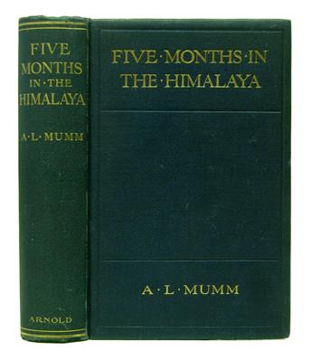 MUMM, ARNOLD LOUIS. Five Months in the Himalaya: A Record of Mountain Travel in Garhwal and Kashmir.  1909